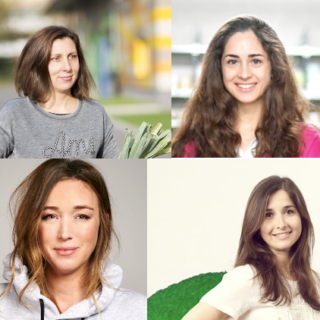 Emilie Duchêne + Muriel Bernard + Emna Everard + Pauline Laigneau  =  un afterwork qui prend des allures de mini sommet de l’entrepreneuriat féminin !
